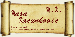 Maša Kačunković vizit kartica